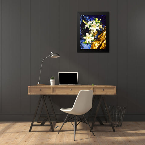 Rosegarden Black Modern Wood Framed Art Print by Chartier, Francois
