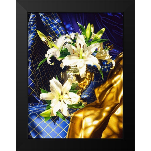 Rosegarden Black Modern Wood Framed Art Print by Chartier, Francois