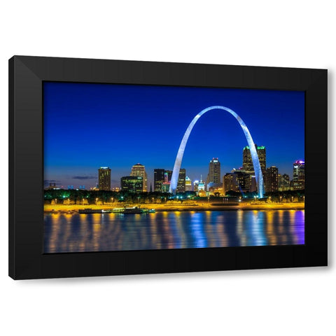 Gateway Horizontal Black Modern Wood Framed Art Print with Double Matting by Galloimages Online