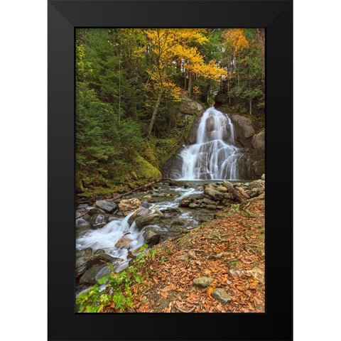 Moss Glen Falls in VT Black Modern Wood Framed Art Print by Galloimages Online