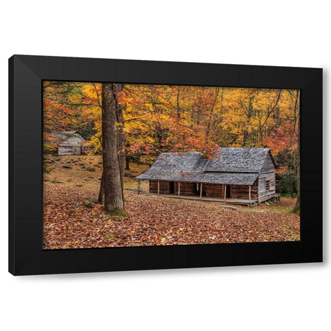 Bud Ogle Place With Barn Comp 2 Black Modern Wood Framed Art Print with Double Matting by Galloimages Online