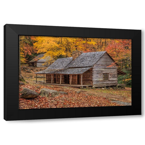 Bud Ogle Place With Barn Black Modern Wood Framed Art Print with Double Matting by Galloimages Online