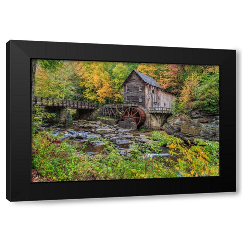 Grist Mill Fall 2013 1 Black Modern Wood Framed Art Print with Double Matting by Galloimages Online