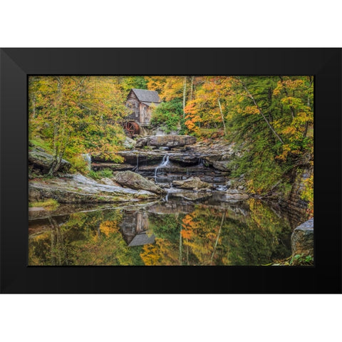 Grist Mill Fall 2013 2 Black Modern Wood Framed Art Print by Galloimages Online