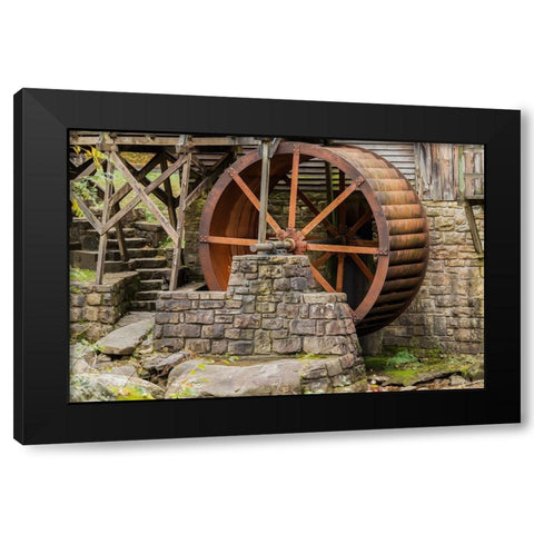 Grist Mill Fall 2013 3 Black Modern Wood Framed Art Print by Galloimages Online