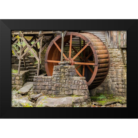 Grist Mill Fall 2013 3 Black Modern Wood Framed Art Print by Galloimages Online