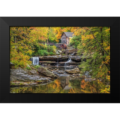 Grist Mill Fall 2013 5 Black Modern Wood Framed Art Print by Galloimages Online