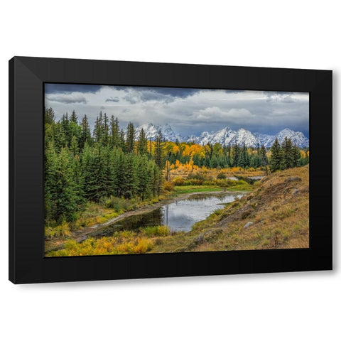 Gtnp Fall Color With Mountains Black Modern Wood Framed Art Print by Galloimages Online