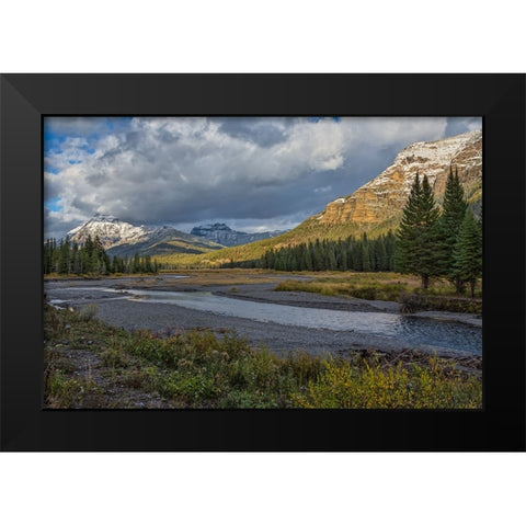 Soda Butte Creek Scenery (Yellowstone) Black Modern Wood Framed Art Print by Galloimages Online