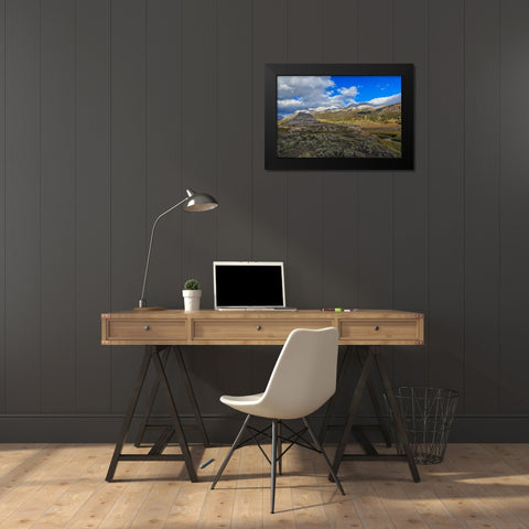 Soda Butte In Yellowstone Black Modern Wood Framed Art Print by Galloimages Online