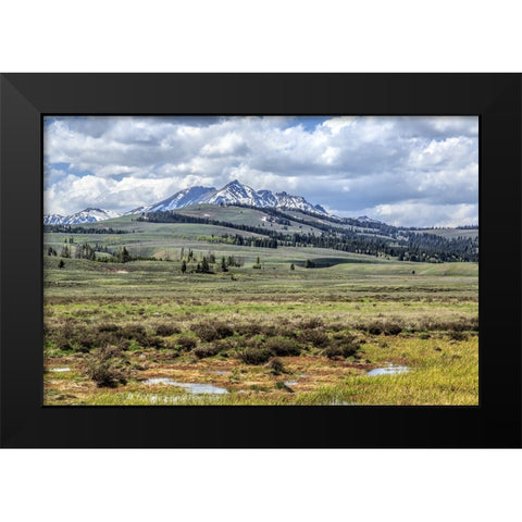 Electric Peak Black Modern Wood Framed Art Print by Galloimages Online