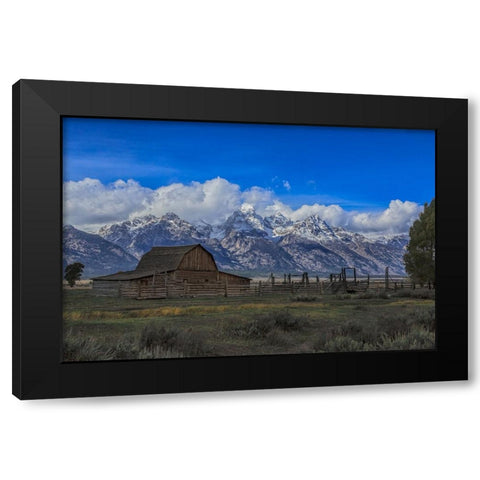 Moulton Barn Black Modern Wood Framed Art Print with Double Matting by Galloimages Online