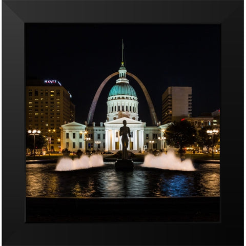 St. Louis Keiner Plaza 2 Black Modern Wood Framed Art Print by Galloimages Online