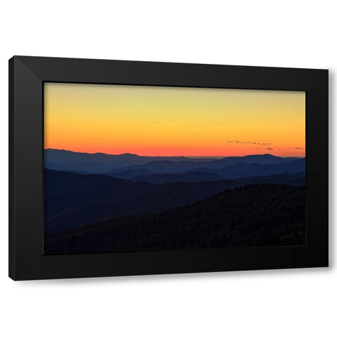 Sunset (GSMNP) Black Modern Wood Framed Art Print by Galloimages Online