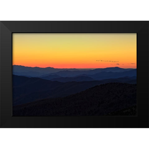 Sunset (GSMNP) Black Modern Wood Framed Art Print by Galloimages Online