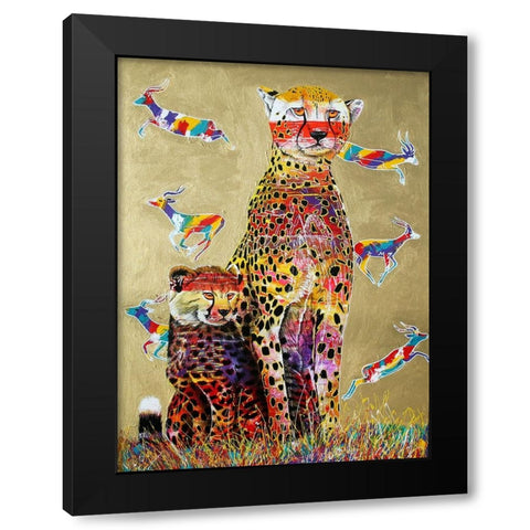 African Watch Black Modern Wood Framed Art Print by Stevenson, Graeme