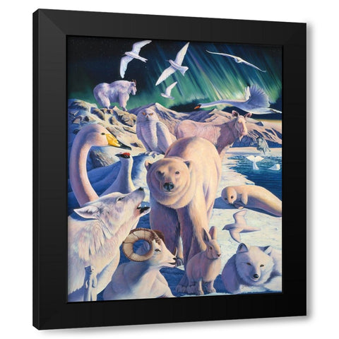 Arctic Mysteries Black Modern Wood Framed Art Print by Stevenson, Graeme