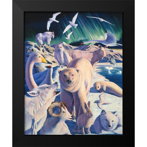 Arctic Mysteries Black Modern Wood Framed Art Print by Stevenson, Graeme