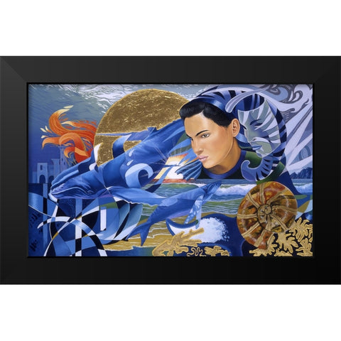 Atlantis Rising Black Modern Wood Framed Art Print by Stevenson, Graeme