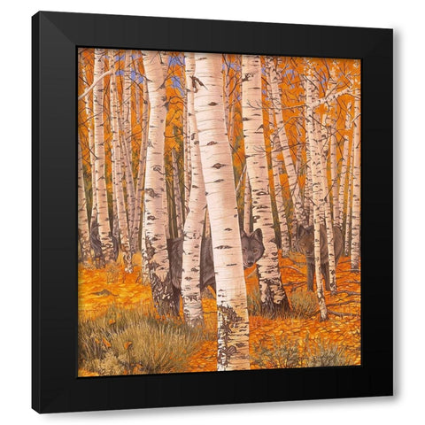 Autumn Eyes Black Modern Wood Framed Art Print with Double Matting by Stevenson, Graeme