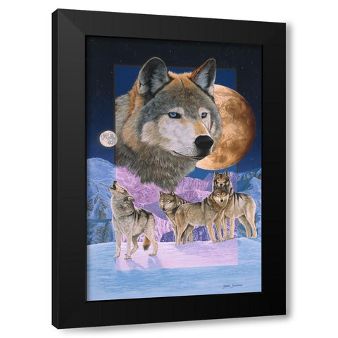 Blue Moon Black Modern Wood Framed Art Print with Double Matting by Stevenson, Graeme