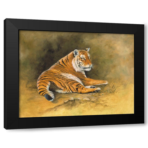 Burning Bright Black Modern Wood Framed Art Print by Stevenson, Graeme