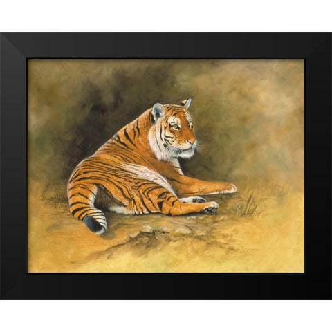 Burning Bright Black Modern Wood Framed Art Print by Stevenson, Graeme