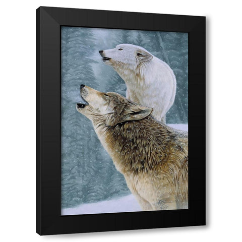 Call Of The Wild Black Modern Wood Framed Art Print by Stevenson, Graeme