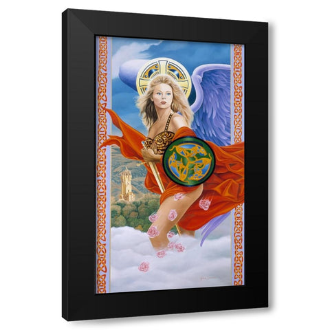 Celtic Pride Black Modern Wood Framed Art Print with Double Matting by Stevenson, Graeme