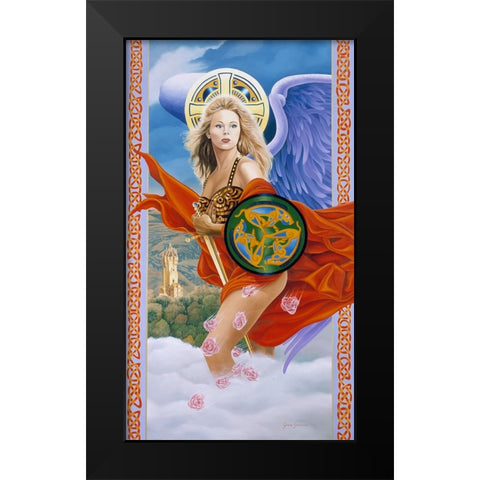 Celtic Pride Black Modern Wood Framed Art Print by Stevenson, Graeme