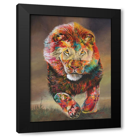 Colours Of Fear Black Modern Wood Framed Art Print with Double Matting by Stevenson, Graeme