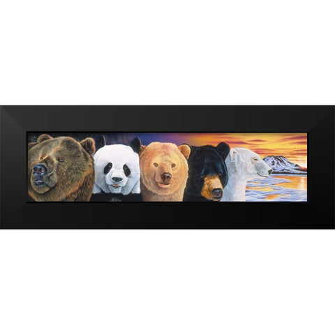 Connections 1 Black Modern Wood Framed Art Print by Stevenson, Graeme