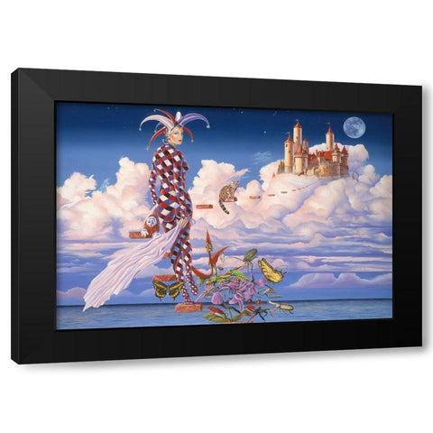 Dont Let The Bed Bugs Bite Black Modern Wood Framed Art Print with Double Matting by Stevenson, Graeme