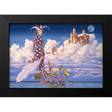 Dont Let The Bed Bugs Bite Black Modern Wood Framed Art Print by Stevenson, Graeme