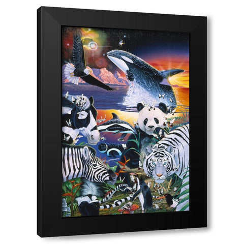 Ebony And Ivory Black Modern Wood Framed Art Print by Stevenson, Graeme