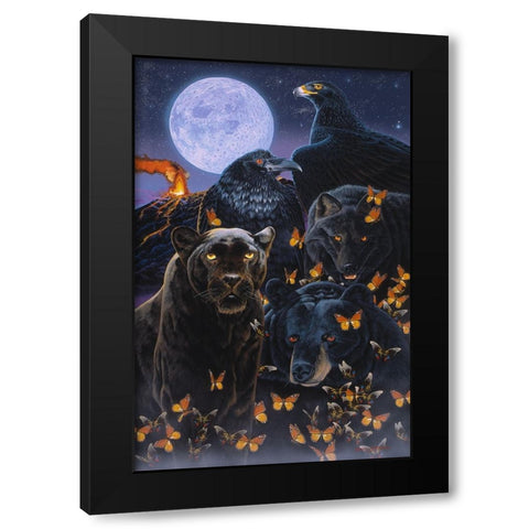 Ebony Black Modern Wood Framed Art Print by Stevenson, Graeme