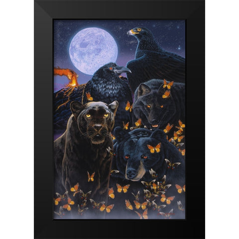 Ebony Black Modern Wood Framed Art Print by Stevenson, Graeme