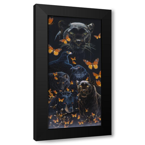 Gaurdian Angel Black Modern Wood Framed Art Print by Stevenson, Graeme