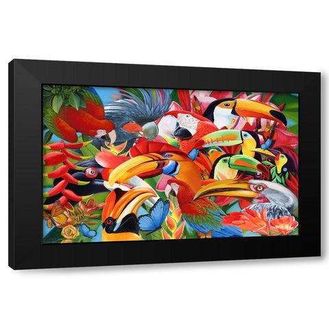 Heads Up 3 Black Modern Wood Framed Art Print with Double Matting by Stevenson, Graeme