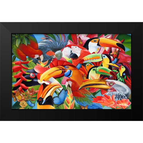 Heads Up 3 Black Modern Wood Framed Art Print by Stevenson, Graeme