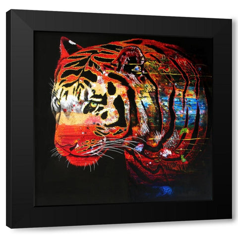 In The Forest Of The Night Black Modern Wood Framed Art Print by Stevenson, Graeme