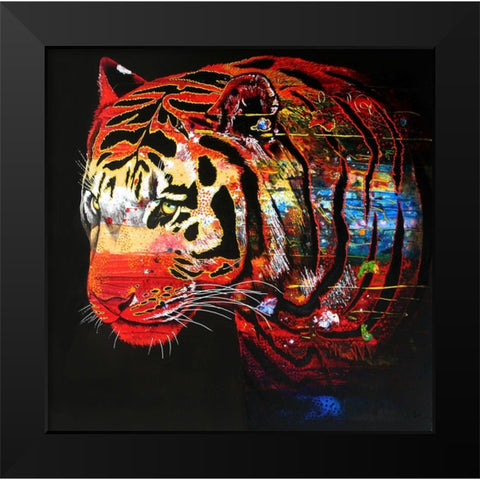 In The Forest Of The Night Black Modern Wood Framed Art Print by Stevenson, Graeme