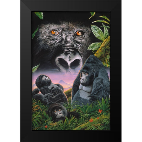 Just Like You Black Modern Wood Framed Art Print by Stevenson, Graeme