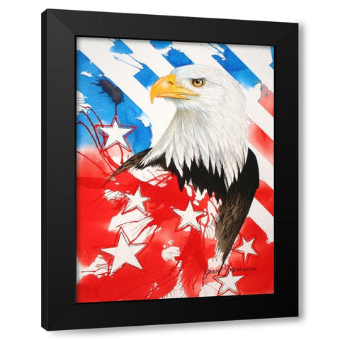 Liberty 2 Black Modern Wood Framed Art Print by Stevenson, Graeme