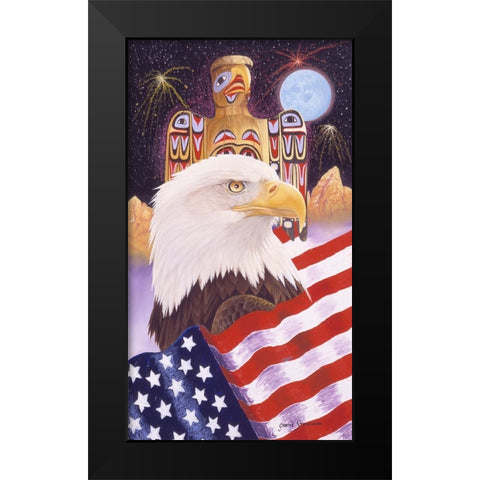 Liberty And Freedom Black Modern Wood Framed Art Print by Stevenson, Graeme