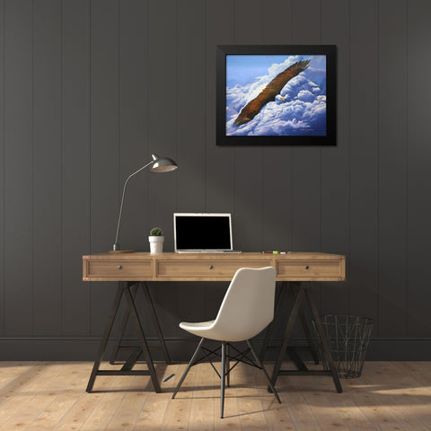 Lifted To The Sky Black Modern Wood Framed Art Print by Stevenson, Graeme