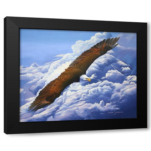 Lifted To The Sky Black Modern Wood Framed Art Print by Stevenson, Graeme