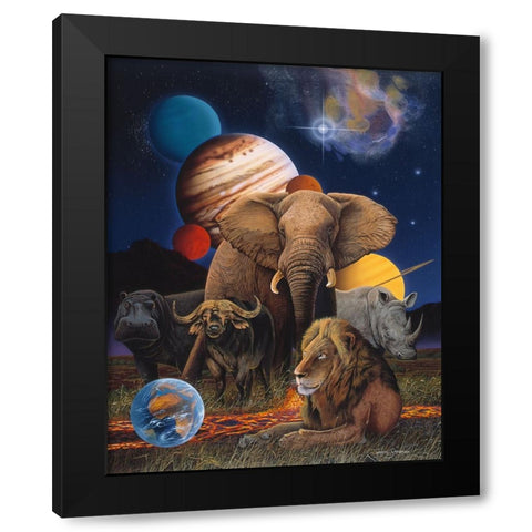Millenium Black Modern Wood Framed Art Print with Double Matting by Stevenson, Graeme