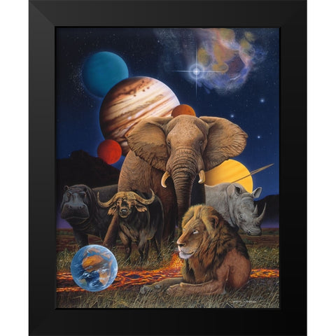 Millenium Black Modern Wood Framed Art Print by Stevenson, Graeme