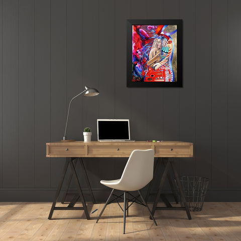 My Child Black Modern Wood Framed Art Print by Stevenson, Graeme